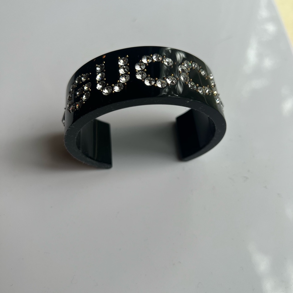 Gucci Black Glossy Cuff Bracelet
